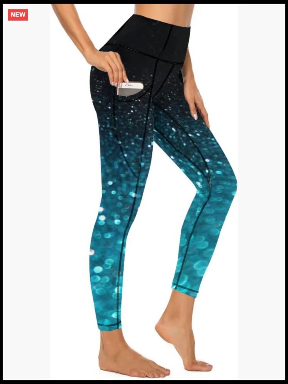 High-Waist Workout Leggings with Pockets, 4-Way Stretch, Thick Yoga Pants